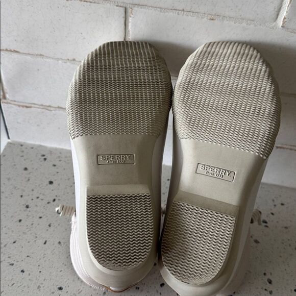 Sperry Cream Duck Rubber Rain Ankle Boots Outdoors Performance Casual Size 6 EUC - Picture 8 of 12